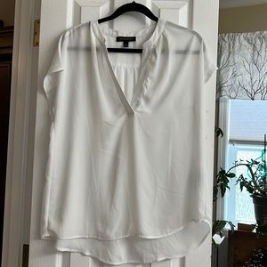 Banana Republic white Short sleeve blouse sheer